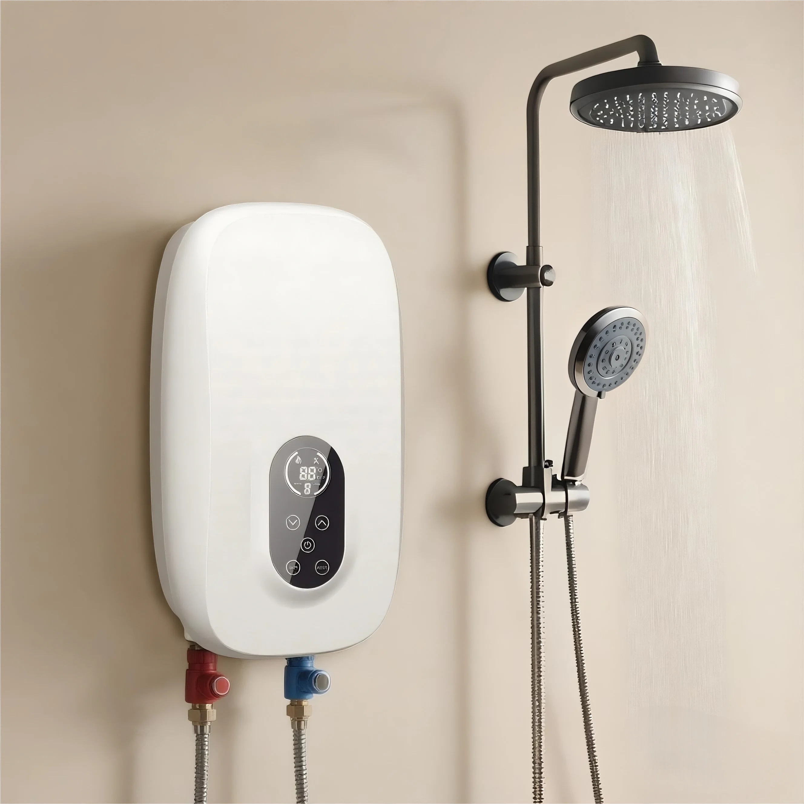 

3500W 7000KW 220V Instant Tankless Electric Water Heater Thermostat Rapid Heating For Home Kitchen Bathroom Apartment Shower RV