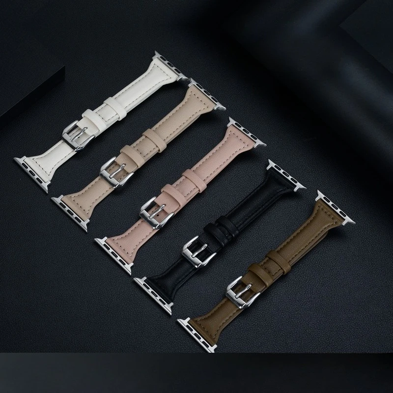 38/40/41/42/44/45/46/49mmmm Suitable for Apple Watch Strap Apple Watch 78 Leather Strap Small Waist Strap Girls Soft Wristband