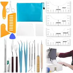 33pcs/set Vinyl Weeding Tool Precision Tweezer Weeder Scraper Silhouette Cameo Tool DIY Cardstock Craft Kit With Storage Bag