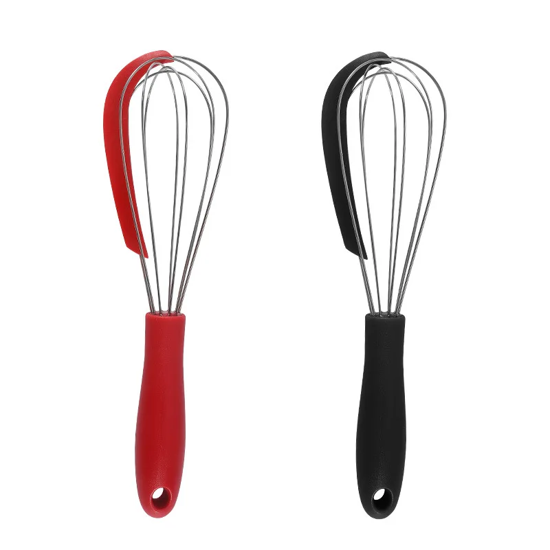 Silicone Wire Whisk With Silicone Spatula Manual Egg Stirring Whisk Balloon Whisk Milk and Egg Blender Beater