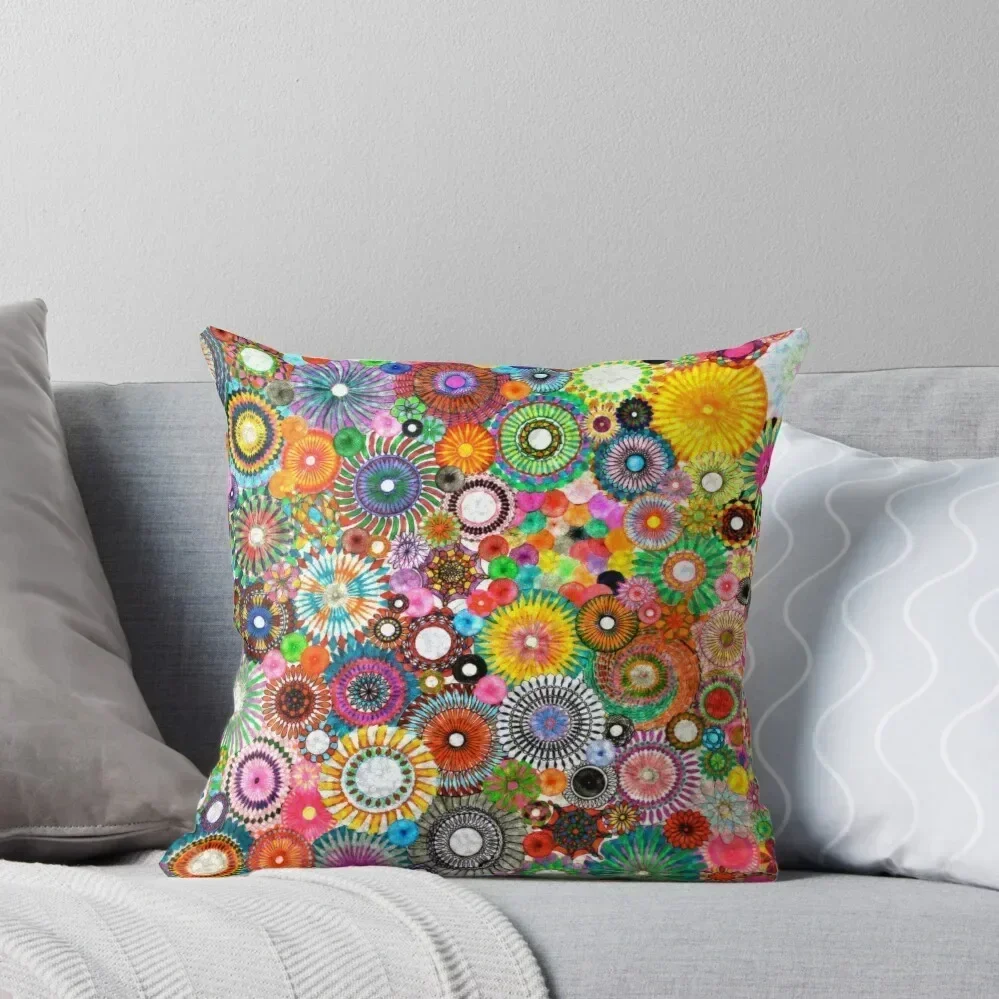 

Childhood Dreams -filtered Spirograph Art Throw Pillow Embroidered Cushion Cover luxury covers pillow