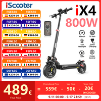 iScooter ix4 Electric Scooter 800W Electric Kick Scooter 10Inch Off Road eScooter 45KM/H 45KM Range 48V 15AH Electric Skateboard