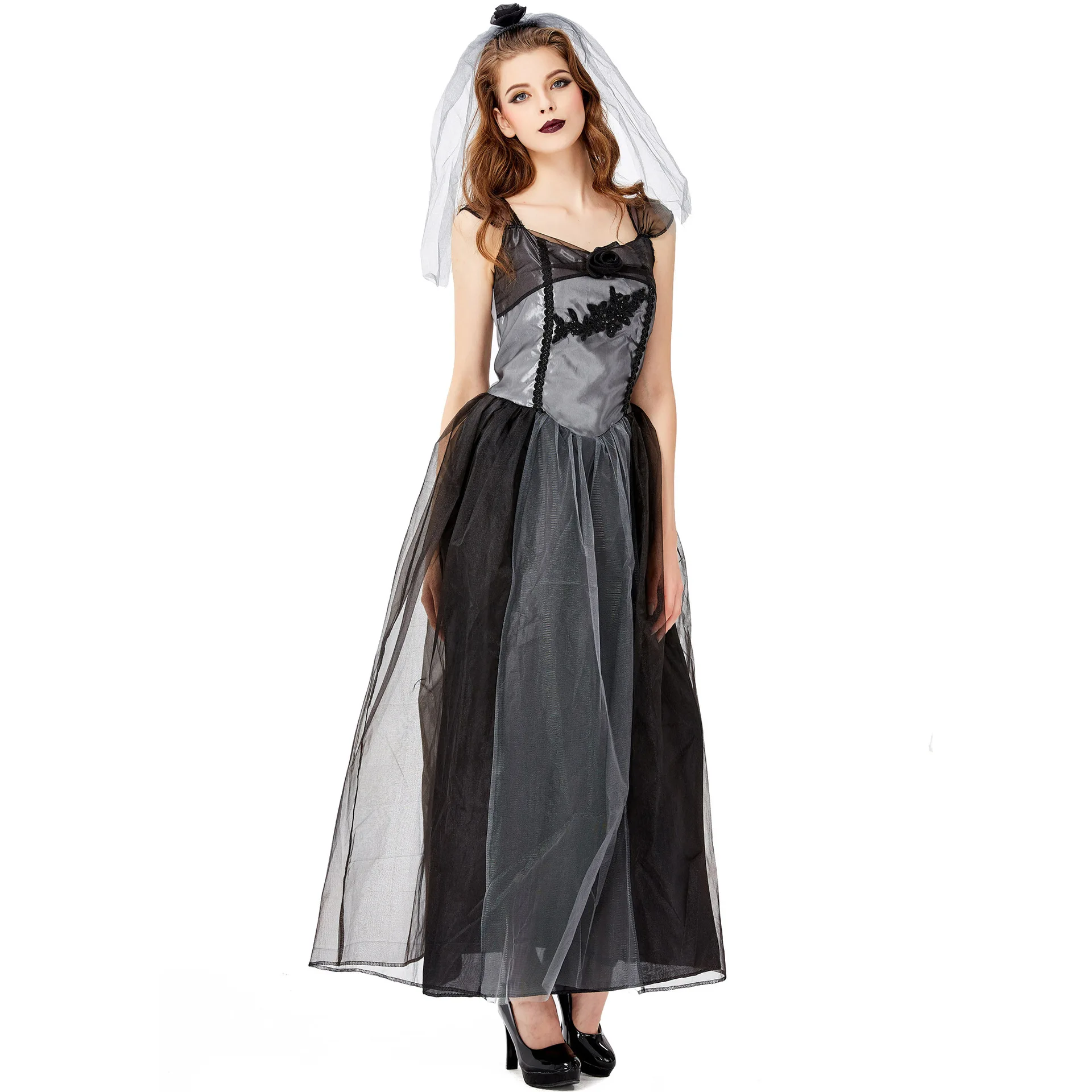 Halloween Adult Female Zombie Bride Cosplay Costume