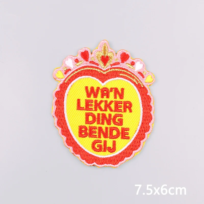 Neue gestickte Patches Oeteldonk Emblem Patch Eisen auf Patch auf Kleidung Niederlande Karneval Frosch Applikation Patches für Kleidung – Detail 24