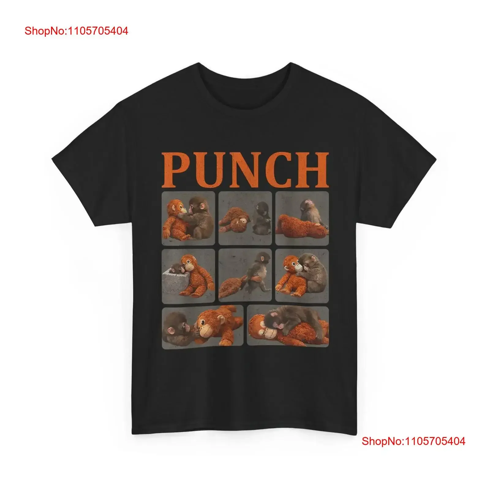 Baby Monkey Punch Cute T Shirt long or short sleeves vintage Washed Top For Everyday Wear Versatile Breathable Casual Slightly