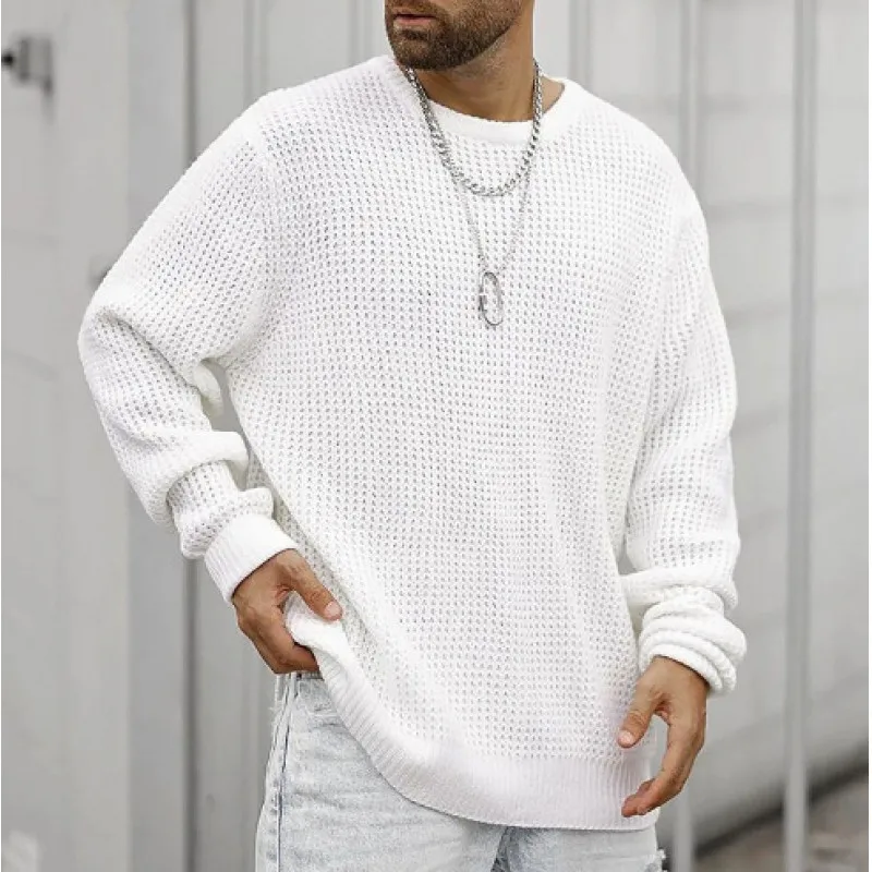 Jersey Vintage de diseñador, Jersey de punto Para Hombre, Jerseys Para Hombres 2026, ropa informal cálida de Color sólido, ropa japonesa Para Hombre