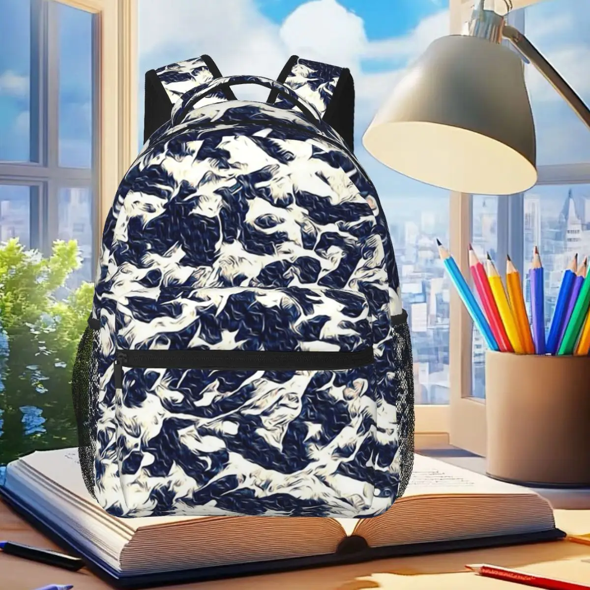 

Stormy Waves Student Backpack School Bag Hiking Travel Daypack for Boys Girls Fashion Bookbag Shoulder Bags