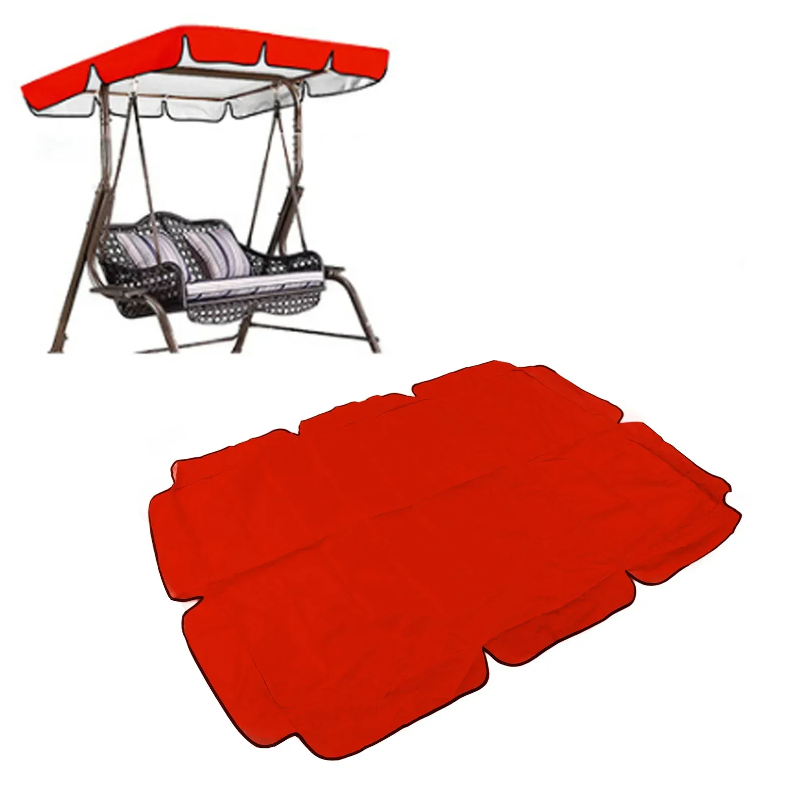 

Waterproof Outdoor Swing Canopy Replacement 420D Silver Coated Oxford Fabric Swing Chair Canopy For Outdoor Garden Patio