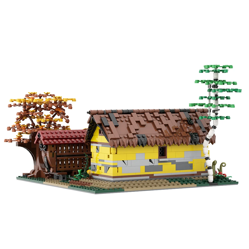 MOC Domek w lesie Dom wiejski Willa Zmontowany Klocki Konstrukcyjne Domek na drzewie Wakacje w wiejskiej domu Klocki dla dzieci Zabawka Prezent urodzinowy dla dzieci