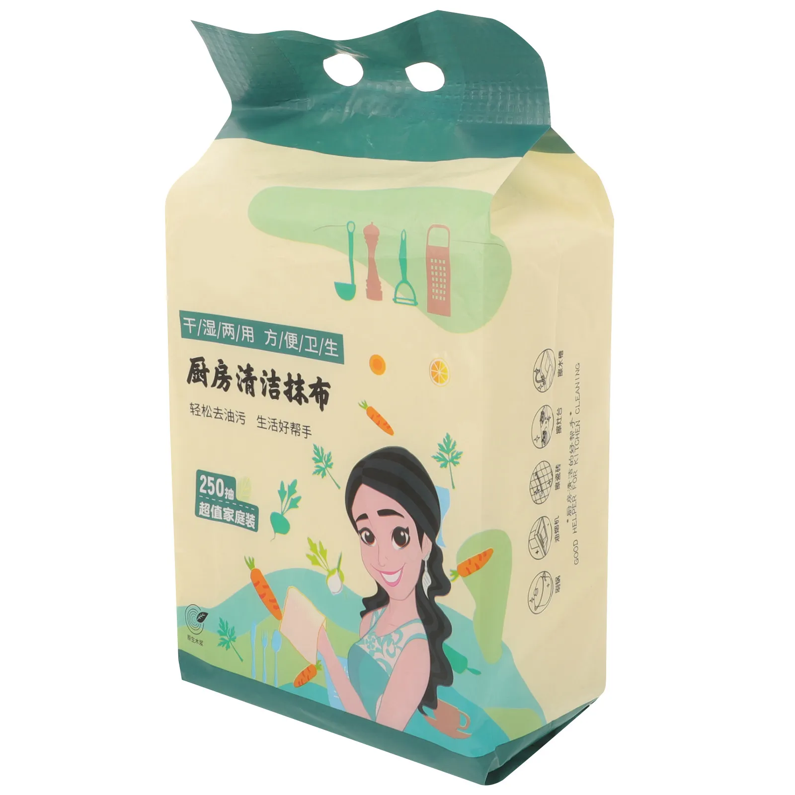 

1Pack Multifunctional Hanging Disposable Dish Cloth Large Size Kitchen Wiping Cloth for Cleaning Dishes Surfaces Countertops