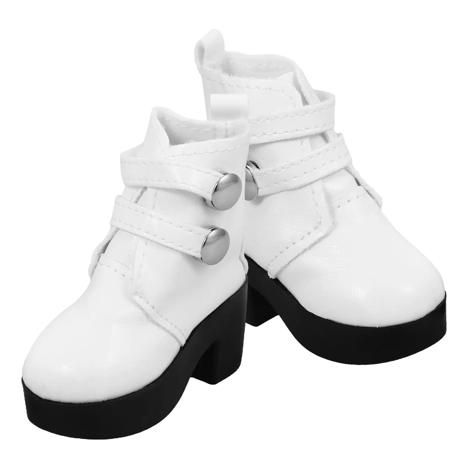 

1 Pair PU Fashion High Boots 18 Inch Casual Dress Shoes Accessories Miniature Footwear Girl Outfit Dress Up