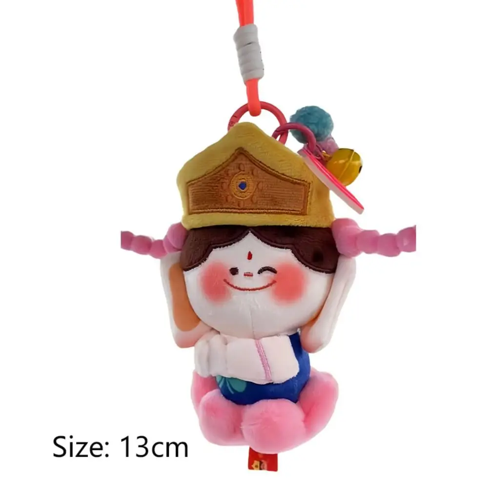 Fashion Cartoon Stuffed Plush Keychain Pendant Gifts Toys Key Rings Buddha Doll Toy Bag Decor Backpack Doll Plush