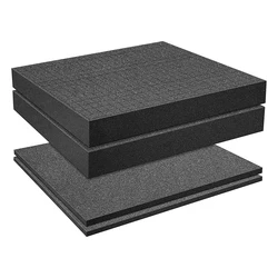 4 PCS Pick Apart Foam Insert Pluck Pre Square Sheet Foam With Bottom Use For Board Game Box Cases Storage Drawer