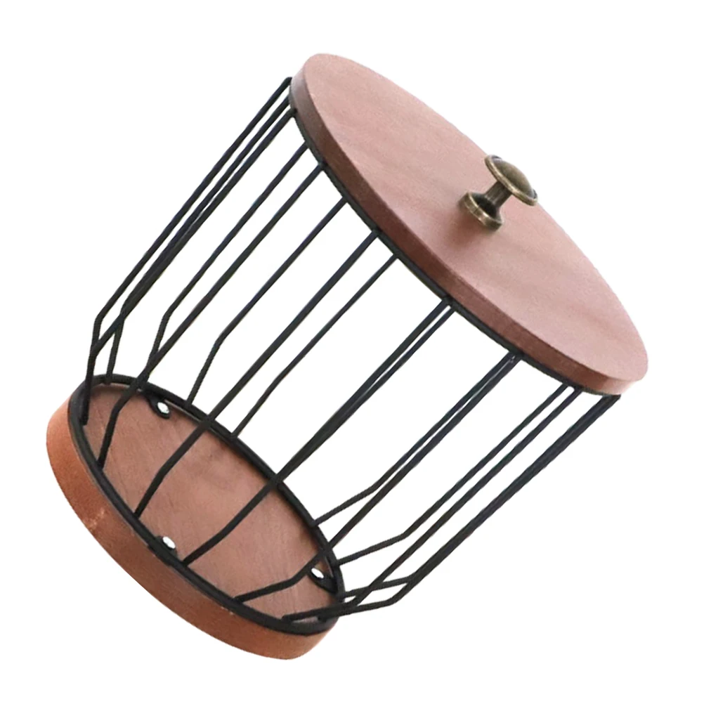 

ganizer Storage Basket Holder Decorative Practical Coffee Capsules Storage Basket Practical Container Lid Fruit