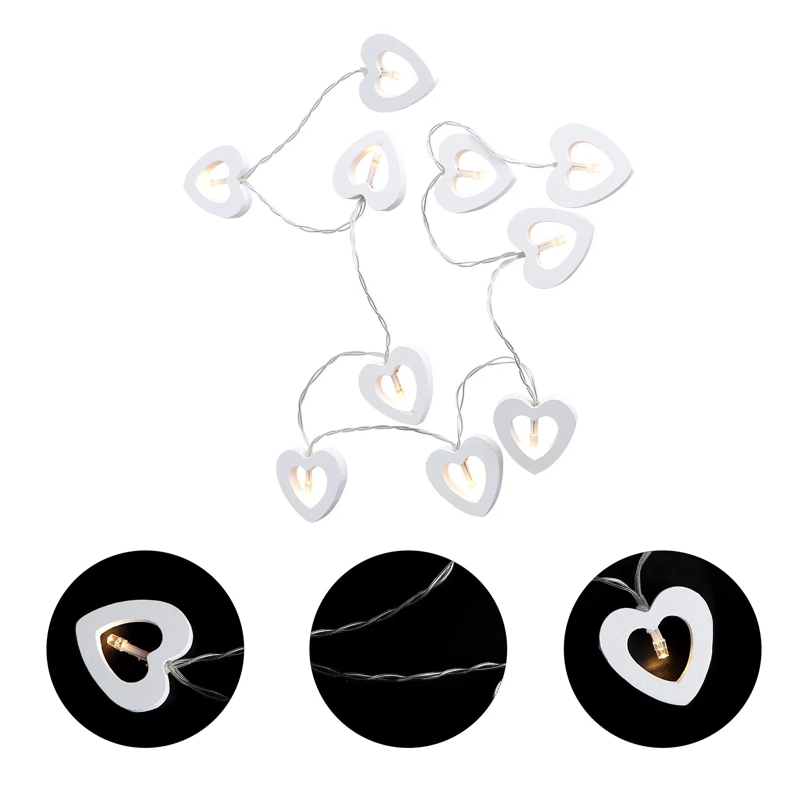 

1Pcs Heart Shape LED Lamp String Romantic Light Decorative String Lamp for Wedding Party Festival Atmosphere LED Light