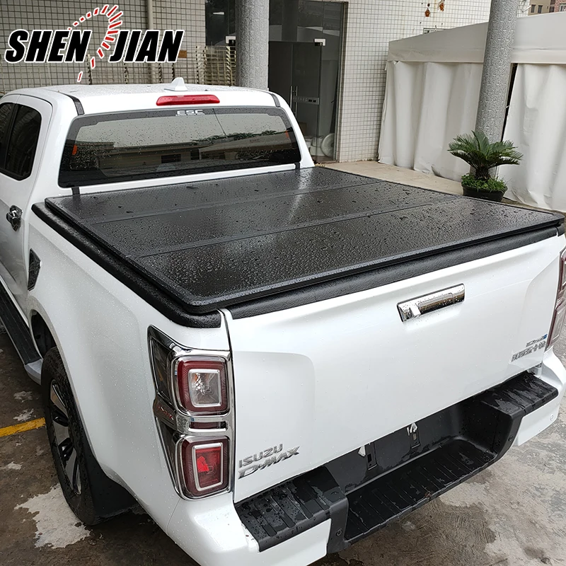 

Thailand Quality Auto Exterior Accessories Pickup Truck Soft Hard Tri Fold Tonneau Cover for Hilux tacoma Cover