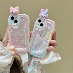 Disney Castle Doll Pearl Quicksand Cover for iphone 12 13 14 15 Pro Max Plus LinaBell StellaLou Cute TOY Phone Case