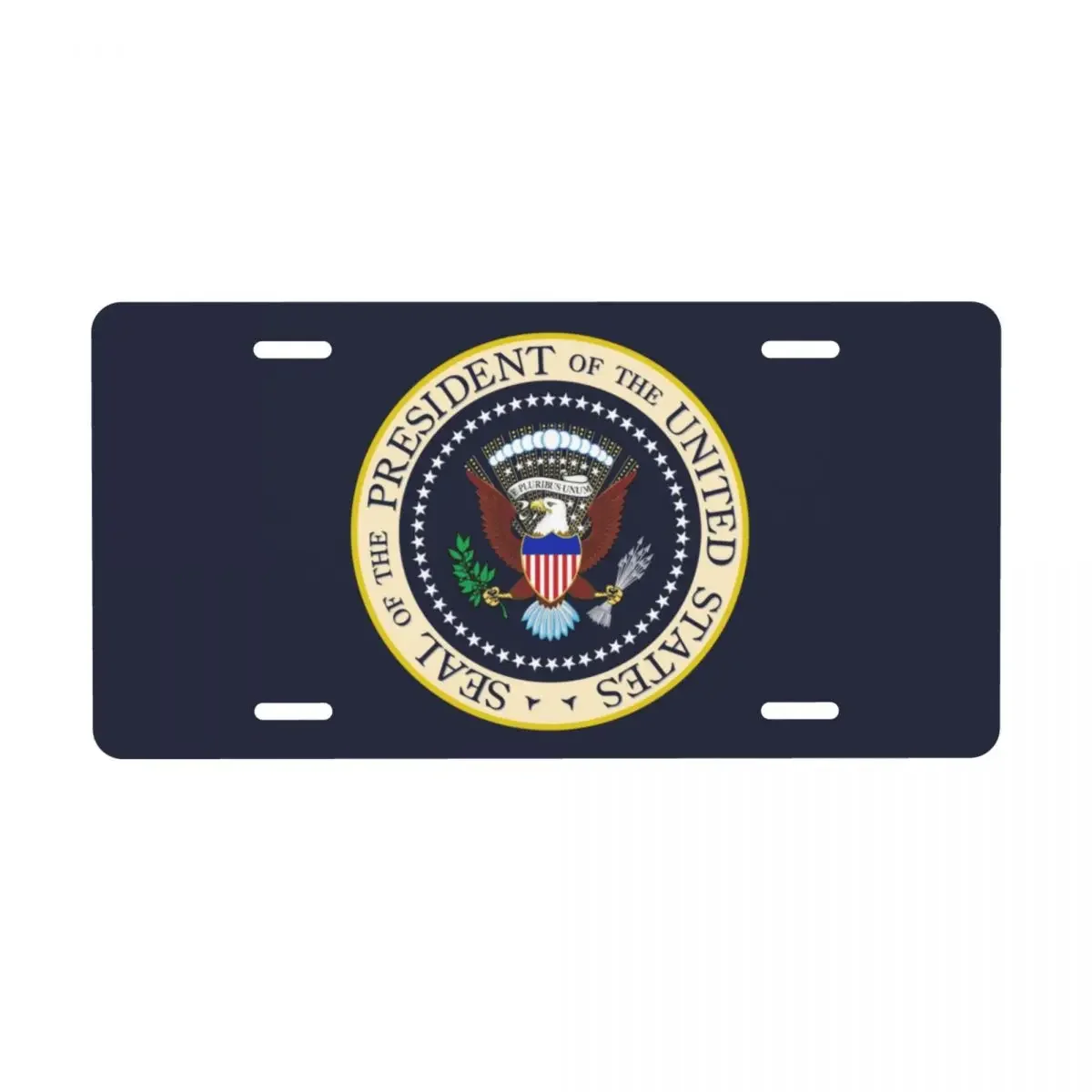 Seal Of The President Of The United States Decorative Metal License Plate Donald Trump Seal Logo Aluminum Car Front Vanity Tag