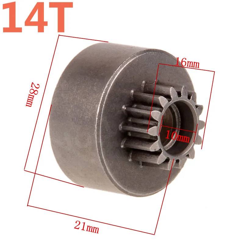 Flywheel Clutchbell 14T 16T&21T Clutch Bell Ball Bearings 10*5*4mm for 1/10 RC Nitro Model Car Engine Parts