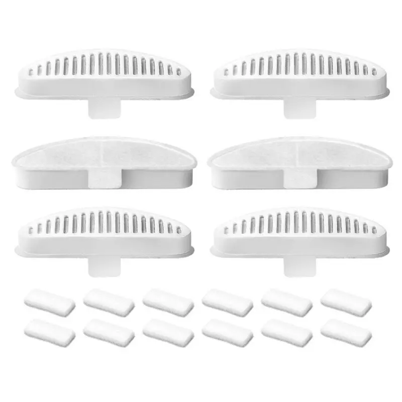 HOT-For Uahpet 67Oz/2L Pet Water Fountain Replacement Parts- Includes 6 Filters& 12 Sponges