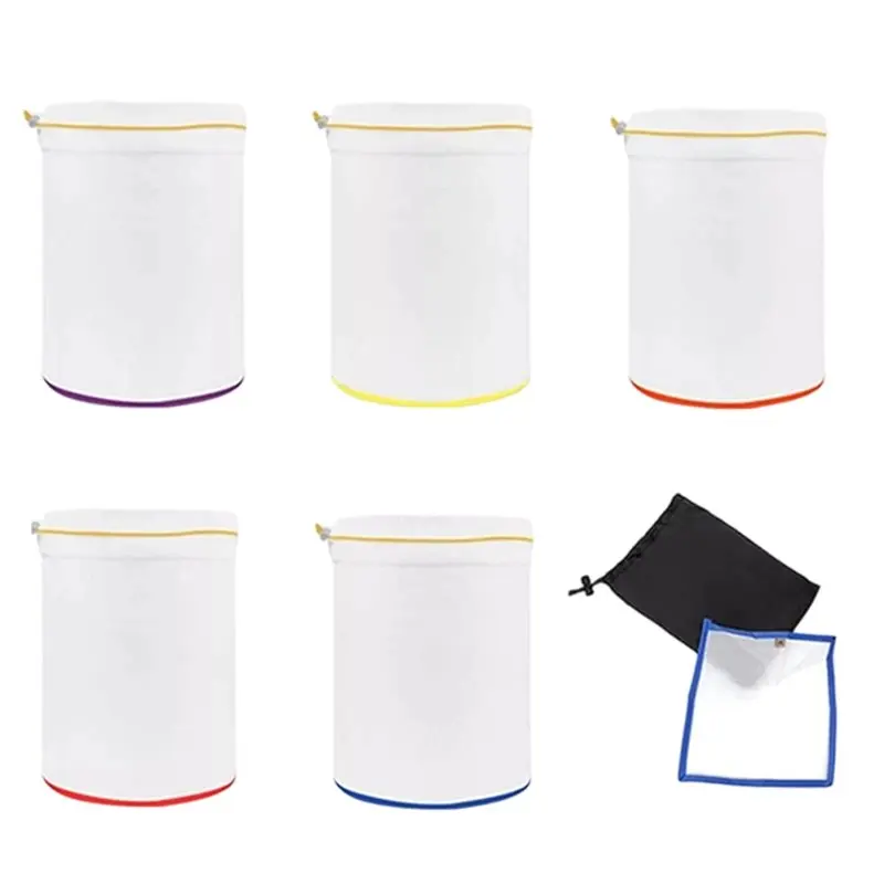 AB46-Reusable Nylon All-Mesh Filter Bags(5-Pack) For Hydroponics, Gardening- 1 Gallon Capacity, 220 To 25-Micron Strain