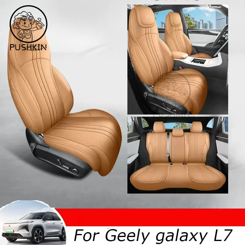 Custom Fit Car Accessories Seat Covers For 5 Seats Full Set Top Quality Leather Specific For Geely galaxy L7 2023 2024