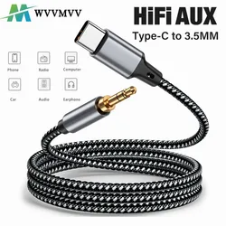 DAC USB Type C Male Aux Audio Cable To 3.5mm Jack Male Speaker Cable for Headphone Headset Aux Cord for Xiaomi Huawei Samsung