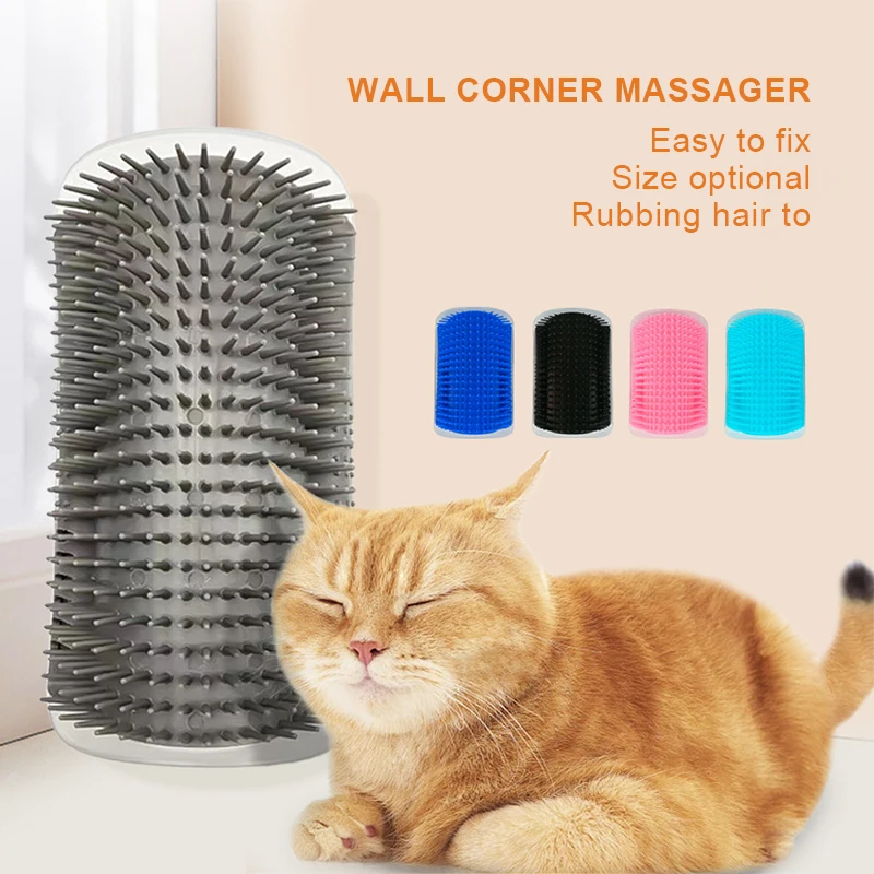 Cat Hair Removal Massage Comb Pet Cats Wall Rubbing Brush Pet Cat Groomer Comb Self Cleaning Scrubber Pets Beauty Products