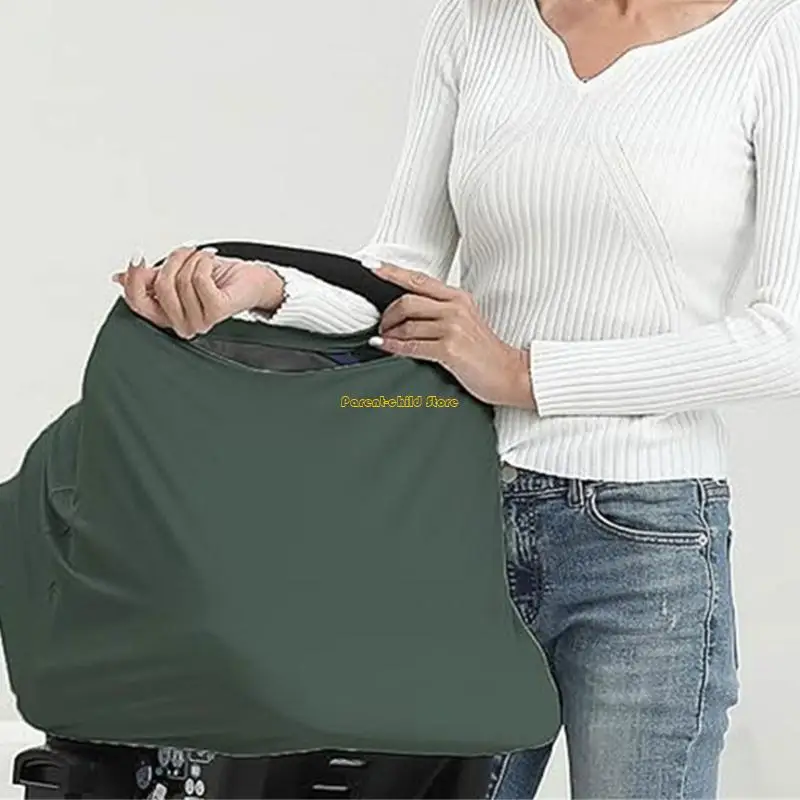 

WXTD Multi Use Baby Carseat Cover Strollers Canopy Soft & Breathable Nursing Towel Soft Stretchy Fabric Great Shower Gift