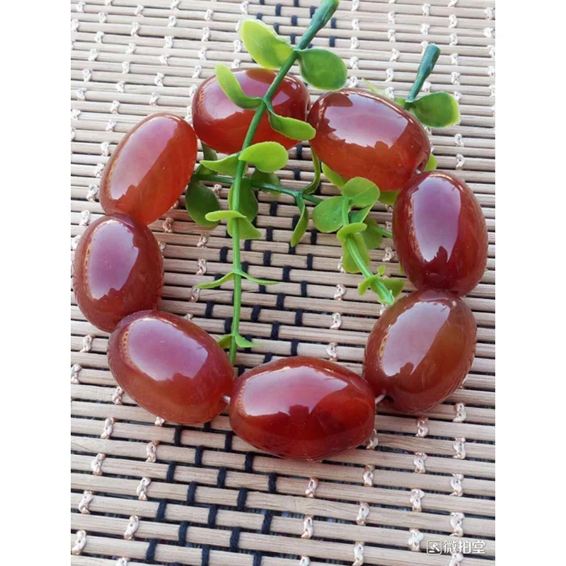 Natural Red Agate Crystal Bracelet Female Male Couple Jewelry Lucky Beads