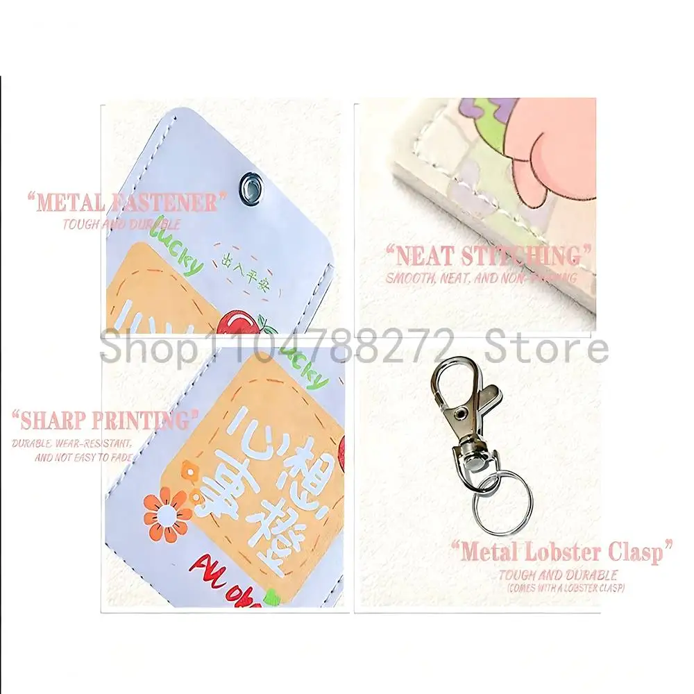 Y-YUNGBLUD مستطيل بطاقة حالة المفاتيح الوصول حافظة للبطاقات مفتاح العلامة حلقة حامل بطاقة جلدية مفتاح حلقة الوصول #5