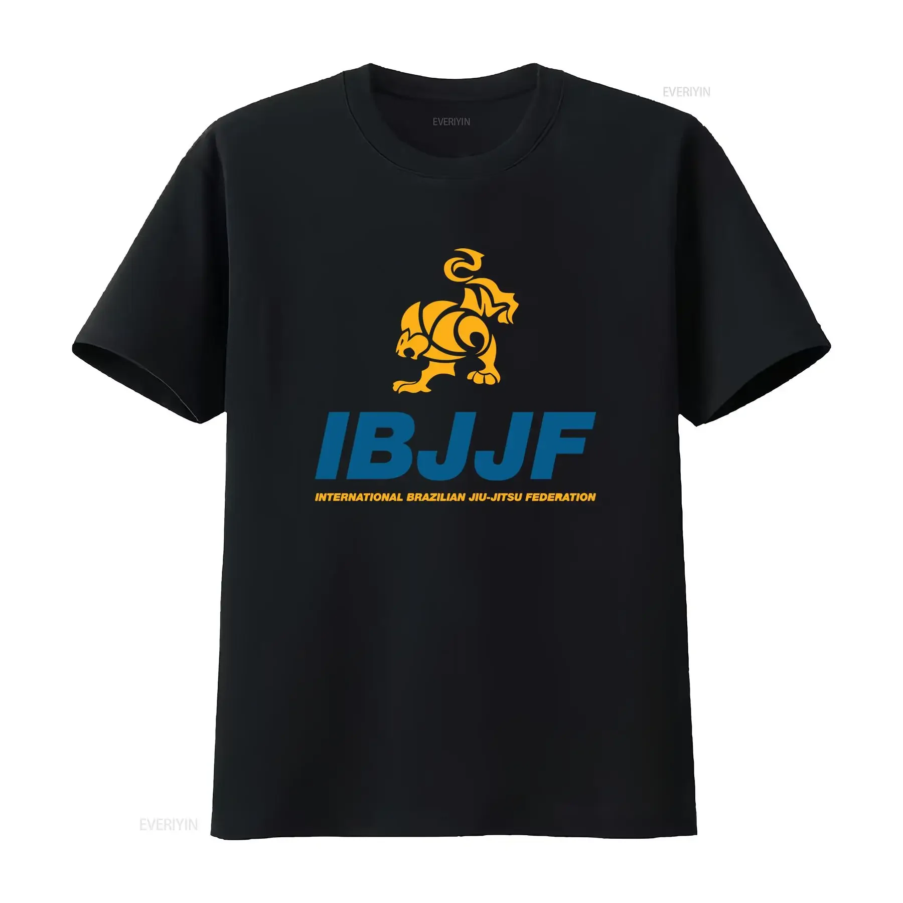 IBJJF International Brazilian Jiu Jitsu Federation T shirt long or short sleeves vintage Washed Unisex Versatile fashion