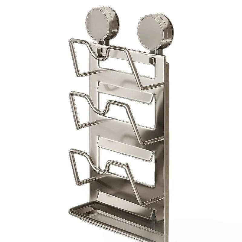 

2025 new model, suction cup lid, storage, kitchen, wall hanging, multi-functional, no punching