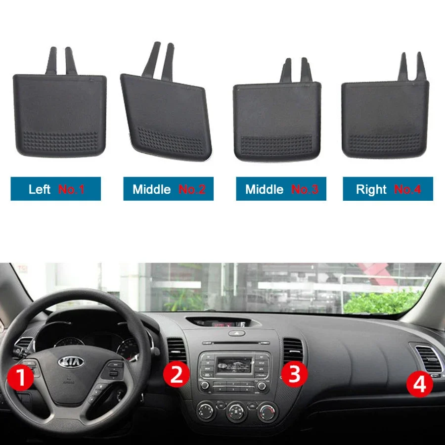

Car A/C Air Vent Auto Front Air Conditioning Air Vent Outlet Tab Clip Repair Kit For KIA K3 Car Accessories Left Middle Right