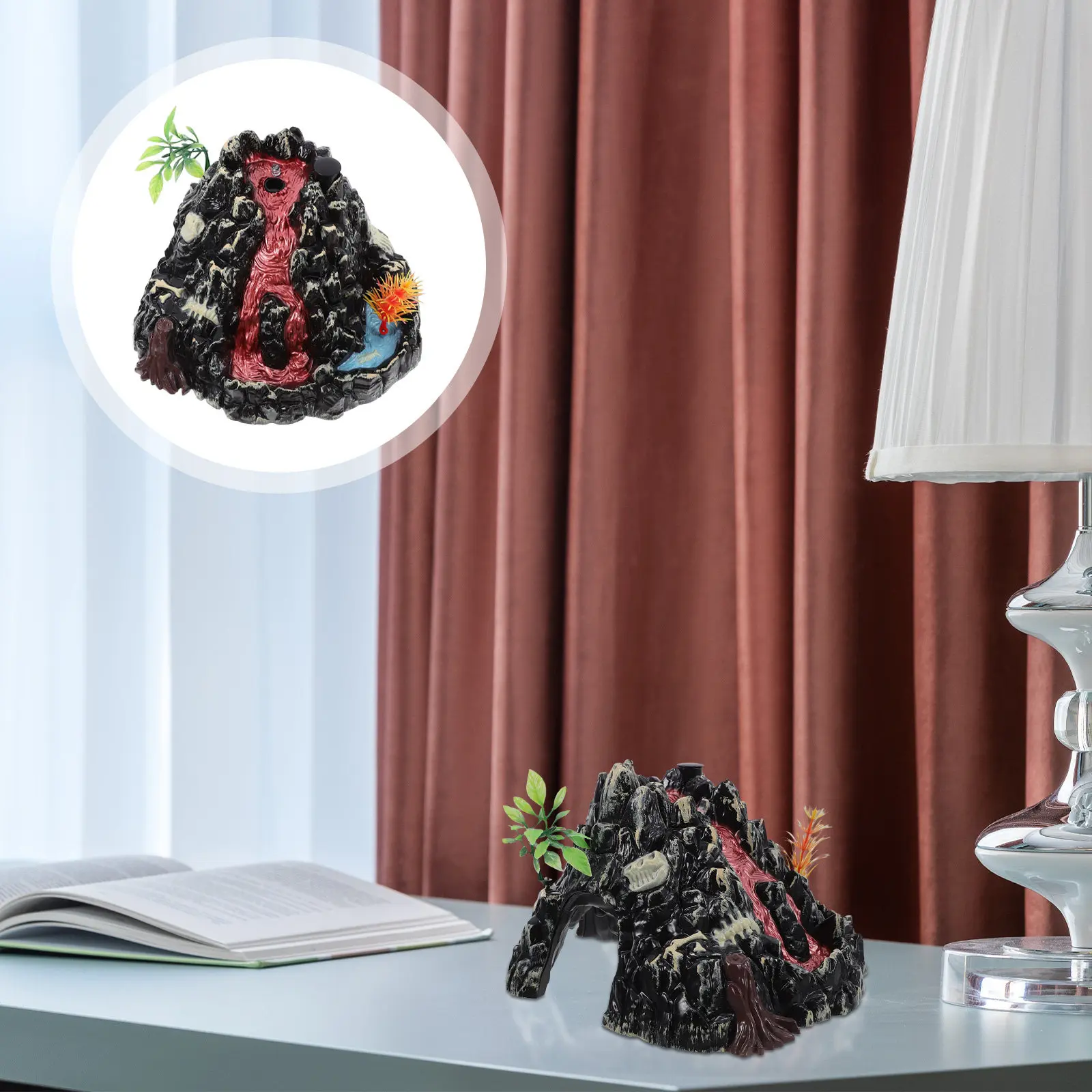 

Электрический вулканический спрей-имитатор с эффектом звука и света, настольный декор в виде вулканической сцены, искусственный вулканический орнамент