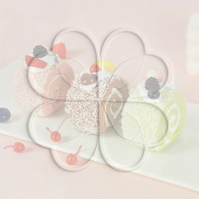 1/4Pcs Soft Cartoon Fruit Cake Roll Anti-stress Mochi PU Foam Toys New Slow Rebound Cake Squeeze Toy For Kids Adult