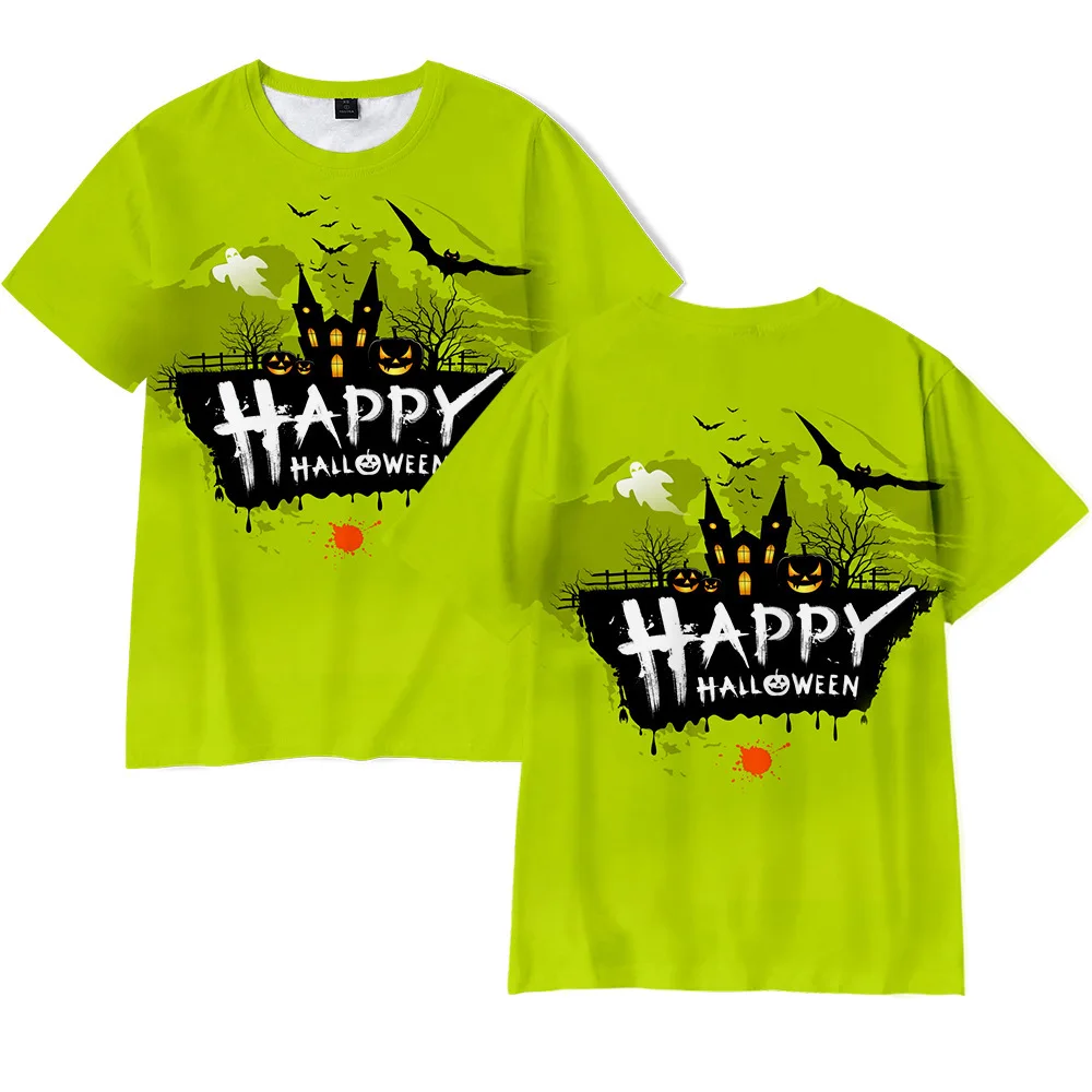 Camisetas de Halloween con estampado 3D de cabeza de humpkin para niños y niñas, camiseta de moda informal para niños, camisetas de cuello redondo Harajuku, Tops, ropa