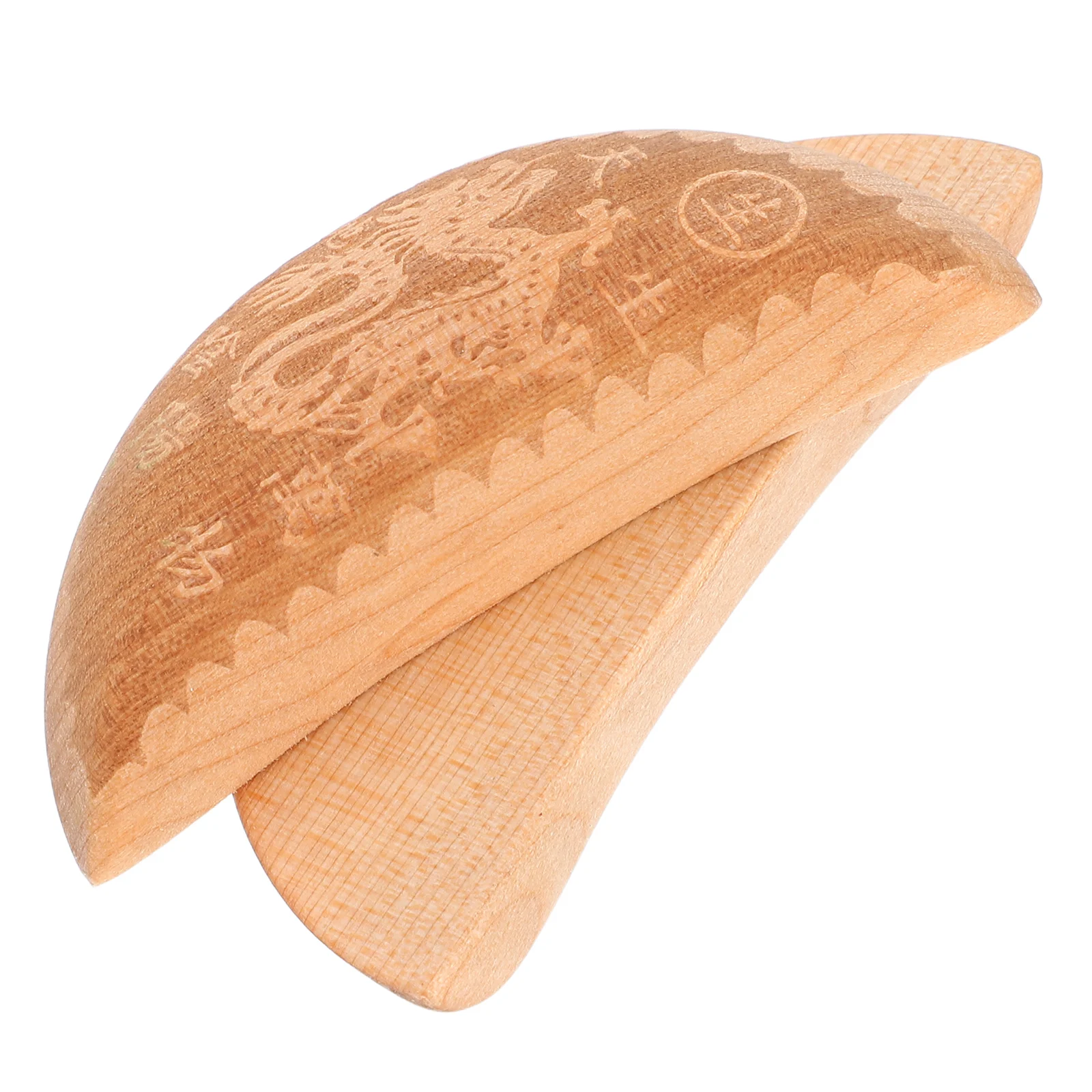 

1 Pair Of Sacred Dual Dragon Divination Cups Wooden Divining Tools Vintage Chinese Fortune Telling Divination Prop For Home Temp