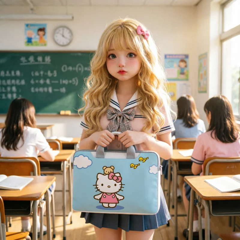 

Cute Cartoon Hello Kitty Kuromi Laptop Bag Shoulder Handbag Storage Bag Suitable for 12 13 14.6 15 16 Inch Macbook Air Pro Gift