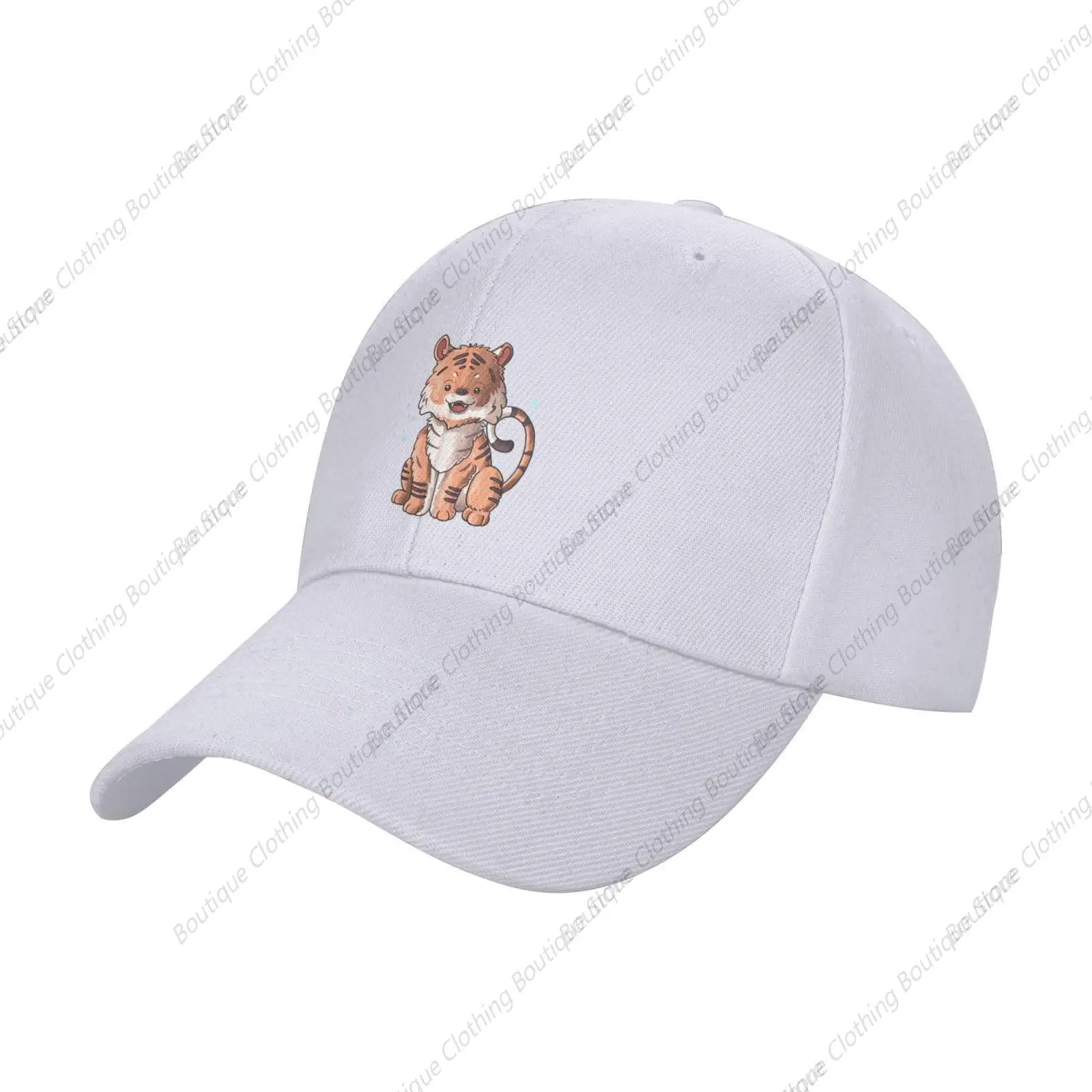 

Cute Tiger Cubs Baseball Cap Women Men Sun Hat Adjustable Golf Caps Dad Hats White