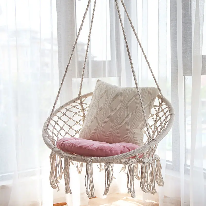 Outdoor hanging basket fringed swing