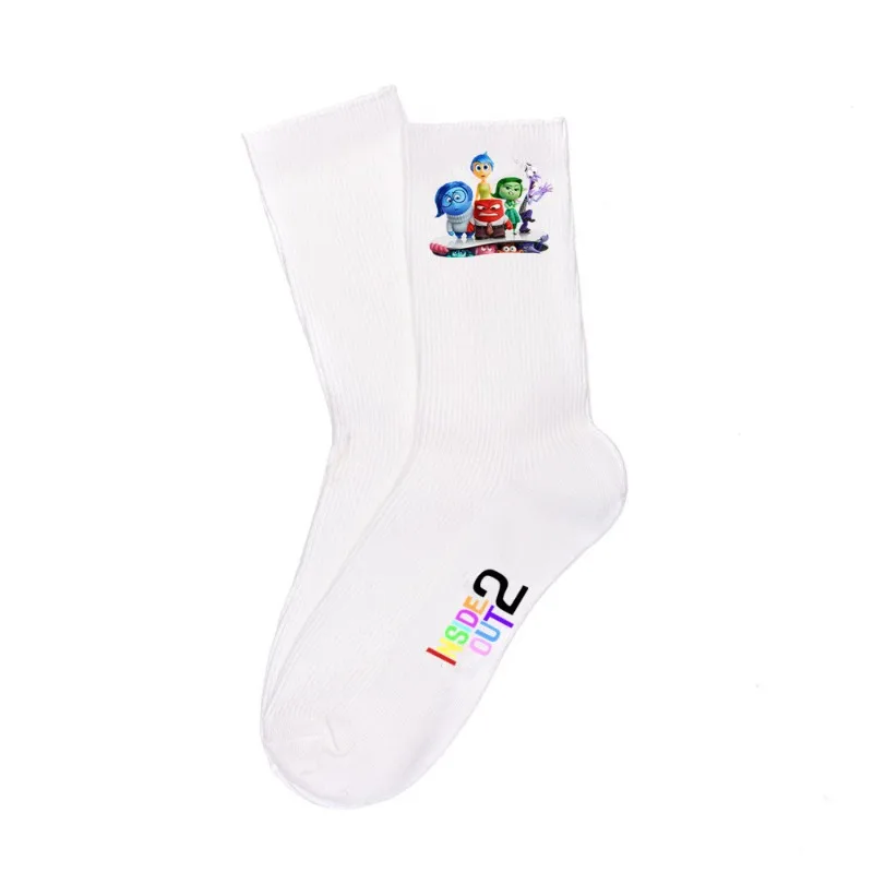 Inside Out 2 Joy Mid-leg Socks Winter Colored Dopamine Socks Absorb Sweat and Prevent Odor Breathable Casual Cotton Blend Socks