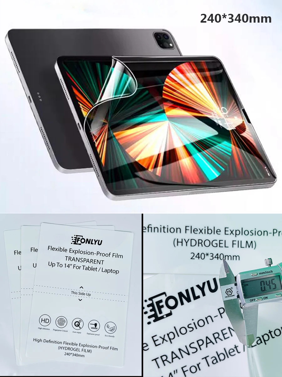 VORMIR 10 szt. Folii Ochronnych na Ekran do Plotera Tnącego, TPU Hydrożelowe Miki na iPad Air Pro Laptop, Folię Ochronną — zdjęcie produktu 7