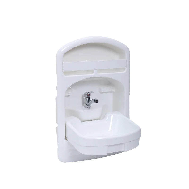 AGE Most Competitive High Quality White Acrylic Manual RV Car Motorhome Folding Light Weight Washing Basin
