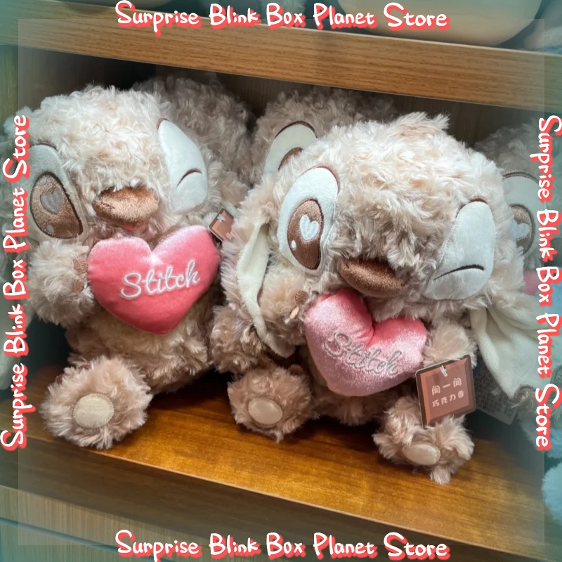 

Новая серия Disney Stitch No. 10 шоколадных косплея, сидячая поза, мягкие игрушки, кавайная плюшевая мягкая на ощупь кукла-сюрприз Gif