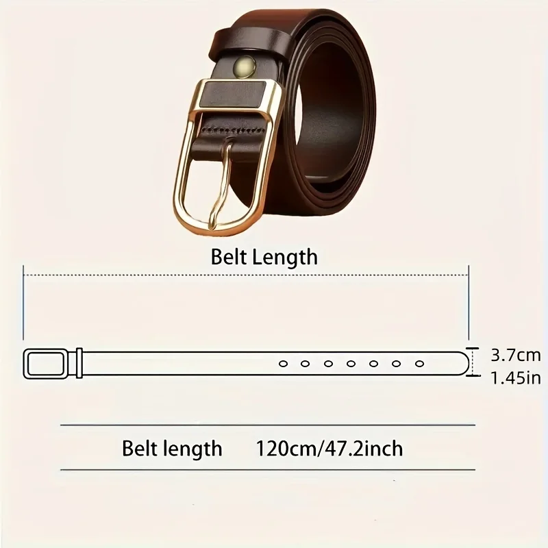 Men\'s Trendy Casual Belt For Men Coboy Style Belts Pin Buckle Belt Jeans Retro Belt Business Casual Belt