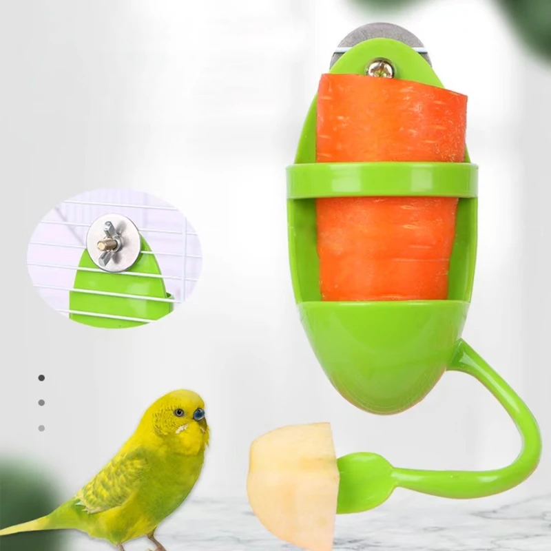 

Parrot Food Feeder Bird Perching Frame Fun Bird Cage Feeder Parrot Feeding Toy Plastic Pet Feeding Supplies Parrot Feeding Toy