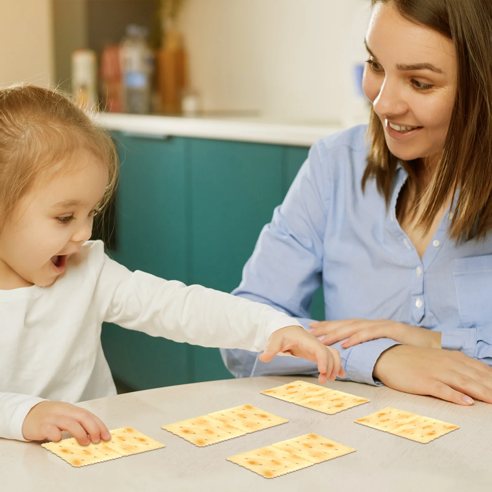 

5Pcs Simulation Biscuit PVC Material Realistic Fake Food Home Decor Photo Props Fake Biscuit Artificial Foods Decor