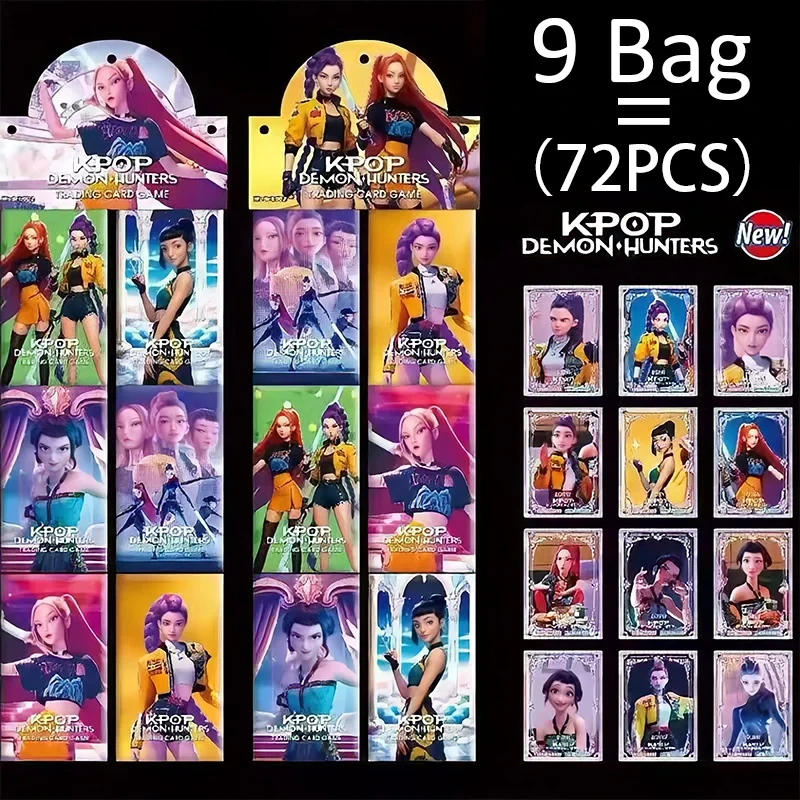 9/12/18/36 حقيبة KPop شيطان الصيادين تحصيل بطاقة معركة كارت مجلس لعبة HUNTR/X أنيمي رومي زوي ميرا بطاقة التداول لعبة هدية #3