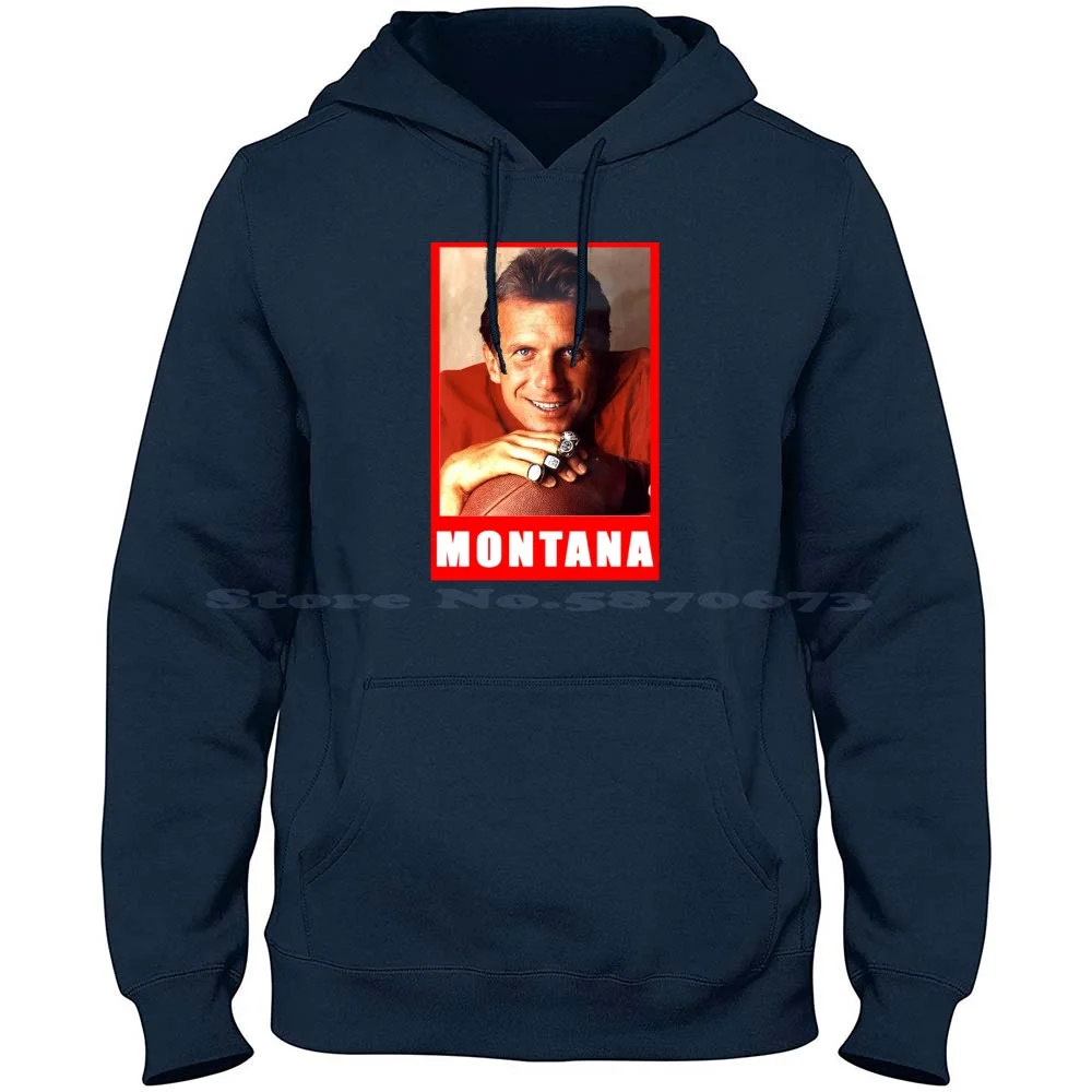 Joe Montana 100% Cotton Hoodie T Shirt Football Sports California Giants Baseball Raiders George Kittle Bay Area Jerry Rice Sf